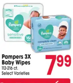 Jewel-Osco Pampers 3X Baby Wipes offer
