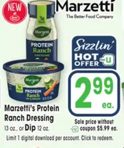 Jewel-Osco Marzetti's Protein Ranch Dressing 13 oz., or Dip 12 oz offer
