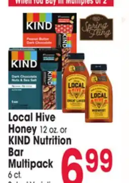 Jewel-Osco Local Hive Honey 12 oz. or KIND Nutrition Bar Multipack 6 ct offer