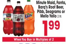 Jewel-Osco Minute Maid, Fanta, Barq's Root Beer, Pibb, Seagrams or Mello Yello offer