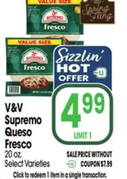 Jewel-Osco V&V Supremo Queso Fresco offer