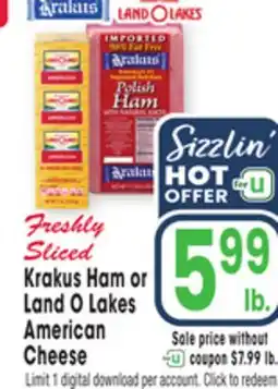 Jewel-Osco Krakus Ham or Land O Lakes American Cheese offer