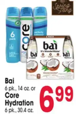 Jewel-Osco Bai 6 pk., 14 oz. or Core Hydration 6 pk., 30.4 oz offer