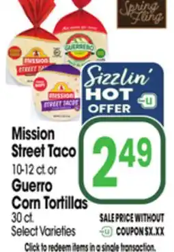 Jewel-Osco Mission Street Taco 10-12 ct. or Guerro Corn Tortillas 30 ct offer