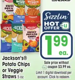 Jewel-Osco Jackson's Potato Chips or Veggie Straws offer