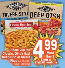 Jewel-Osco Home Run Inn Classic, Gino's East Deep Dish or Tavern Pizza offer