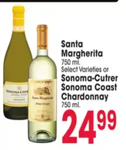 Jewel-Osco Santa Margherita 750 ml. Select Varieties or Sonoma-Cutrer Sonoma Coast Chardonnay 750 ml offer