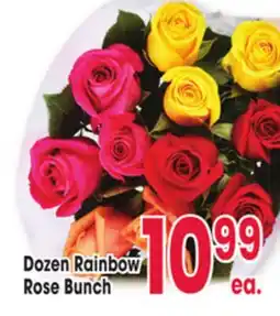 Jewel-Osco Dozen Rainbow Rose Bunch offer