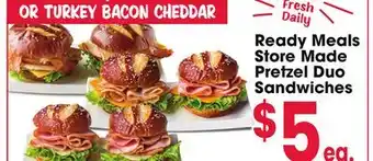Jewel-Osco Ready Meals Store Made Pretzel Duo Sandwiches offer