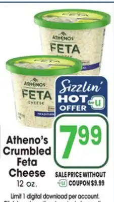 Jewel-Osco Atheno's Crumbled Feta Cheese offer