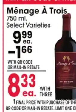 Jewel-Osco Ménage À Trois offer