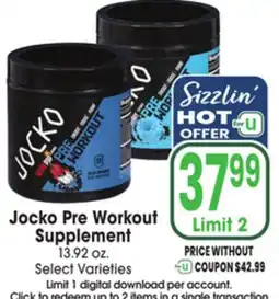 Jewel-Osco Jocko Pre Workout Supplement offer