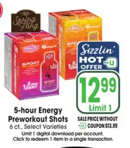 Jewel-Osco 5-hour Energy Preworkout Shots offer