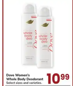 Jewel-Osco Dove Women's Whole Body Deodorant offer