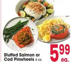 Jewel-Osco Stuffed Salmon or Cod Pinwheels offer