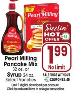 Jewel-Osco Pearl Milling Pancake Mix 32 oz. or Syrup 24 oz offer