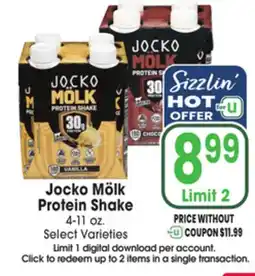 Jewel-Osco Jocko Mölk Protein Shake offer