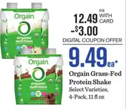 Mariano's Orgain Grass-Fed Protein Shake offer