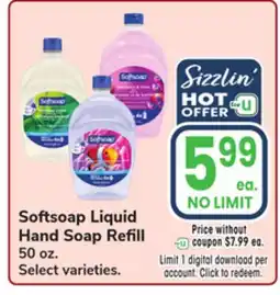 Jewel-Osco Softsoap Liquid Hand Soap Refill offer