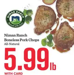 Mariano's Niman Ranch Boneless Pork Chops offer