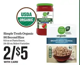 Mariano's Simple Truth Organic 90 Second Rice offer