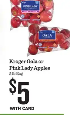 Mariano's Kroger Gala or Pink Lady Apples offer