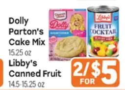 Tony’s Fresh Market Dolly Parton's Cake Mix or Libby's Canned Fruit offer