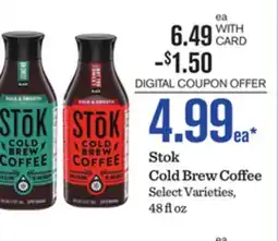 Mariano's Stok Cold Brew Coffee offer