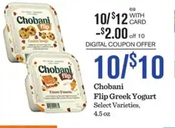 Mariano's Chobani Flip Greek Yogurt offer