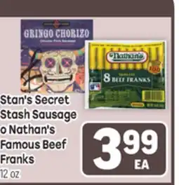 Tony’s Fresh Market Stan's Secret Stash Sausage o Nathan's Famous Beef Franks offer