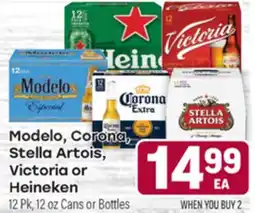Tony’s Fresh Market Modelo, Corona, Stella Artois, Victoria or Heineken offer