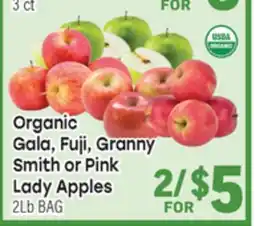 Tony’s Fresh Market Organic Gala, Fuji, Granny Smith or Pink Lady Apples offer