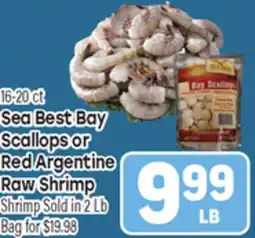 Tony’s Fresh Market Sea Best Bay Scallops or Red Argentine Raw Shrimp offer