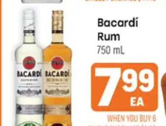 Tony’s Fresh Market Bacardí Rum offer
