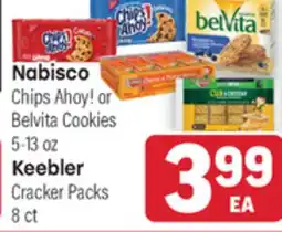 Tony’s Fresh Market Nabisco Chips Ahoy! or BelVita Cookies, 5-13 oz Keebler Cracker Packs, 8 ct offer