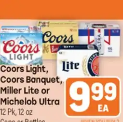 Tony’s Fresh Market Coors Light, Coors Banquet, Miller Lite or Michelob Ultra offer