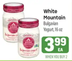 Tony’s Fresh Market White Mountain Bulgarian Yogurt offer
