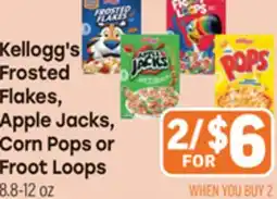 Tony’s Fresh Market Kellogg's Frosted Flakes, Apple Jacks, Corn Pops or Froot Loops offer