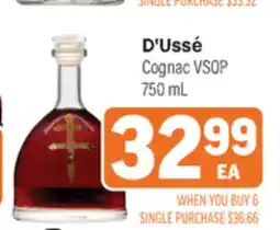 Tony’s Fresh Market D'Ussé Cognac VSOP offer