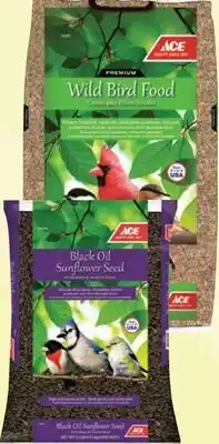 Ace Hardware Ace 10 Lb. Black Oil Sunflower Seed or 20 Lb. Wild Bird Food offer