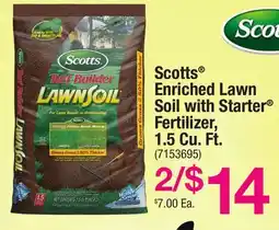 Ace Hardware Scotts Enriched Lawn Soil with Starter Fertilizer, 1.5 Cu. Ft offer