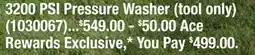 Ace Hardware EGO Power+ 3200 PSI Pressure Washer (tool only) offer