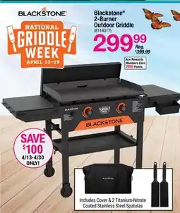 Ace Hardware Blackstone 2-Burner Outdoor Griddle offer