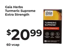 Lifethyme Gaia Herbs Turmeric Supreme Extra Strength offer