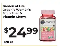 Lifethyme Garden of Life Organic Women's Multi Fruit & Vitamin Chews offer