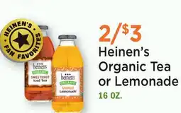 Heinen's Heinen's Organic Tea or Lemonade offer