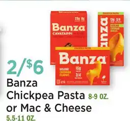 Heinen's Banza Chickpea Pasta 8-9 OZ. or Mac & Cheese 5.5-11 OZ offer