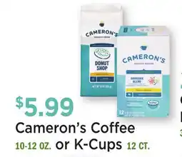 Heinen's Cameron's Coffee 10-12 OZ. or K-Cups 12 CT offer