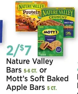 Heinen's Nature Valley Bars 5-6 CT. or Mott's Soft Baked Apple Bars 5 CT offer