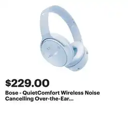 Best Buy Bose - QuietComfort Wireless Noise Cancelling Over-the-Ear Bluetooth Headphones - Ice Blue offer